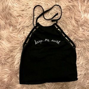 Tie back halter top